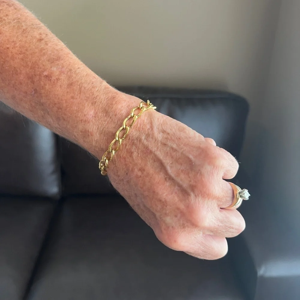 7” Gold Chain Link Bracelet